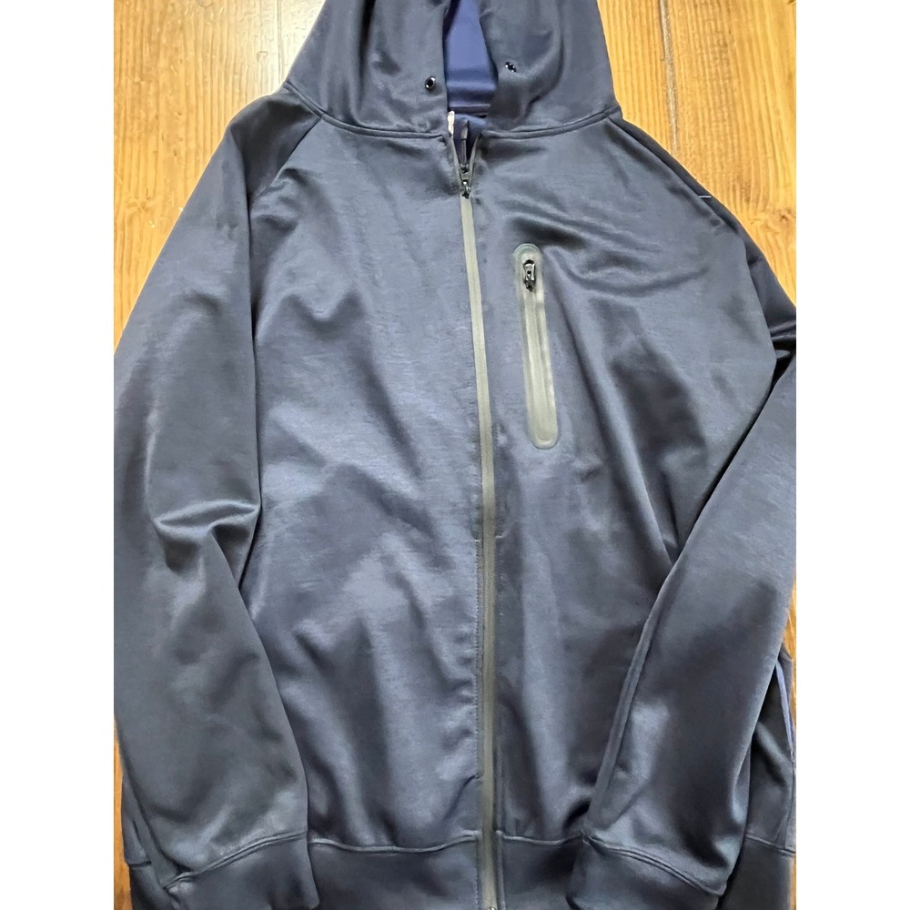Victory Outfitters Mens XXL Navy Blue Full Zip Hoodie Tech Chest Pocket Jacket